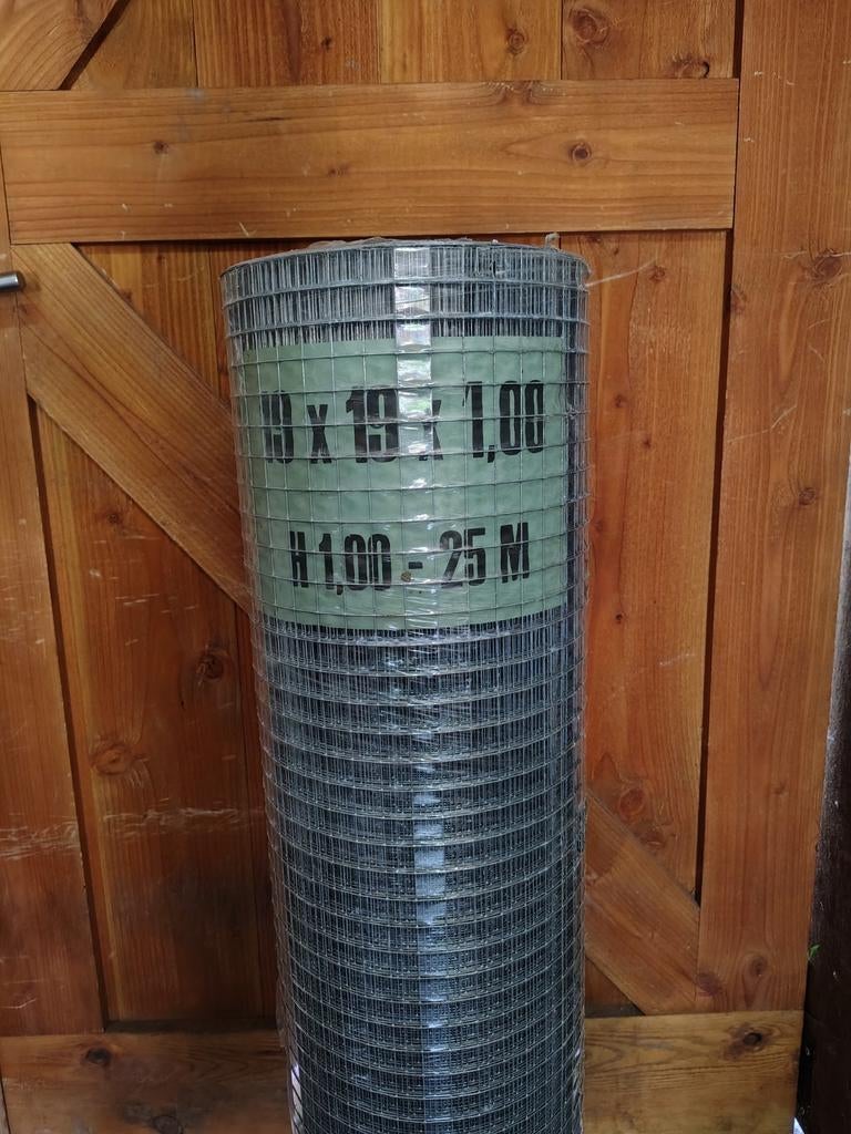 Nieuwe rol volièregaas 19x19mm, 25m lang, 1m hoog, Tuin en Terras, Gaas en Draad, Ophalen, Nieuw, 20 meter of meer, Gaas