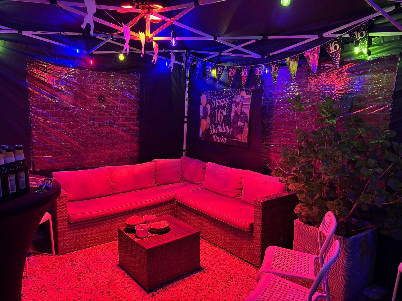 Partytent 3x3 pakket 2 te huur, Ophalen of Verzenden, Nieuw, Overige