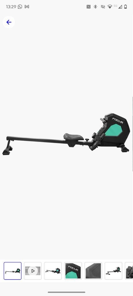 Roeimachine Focus Fitness Row 2 met mat, Sport en Fitness, Ophalen