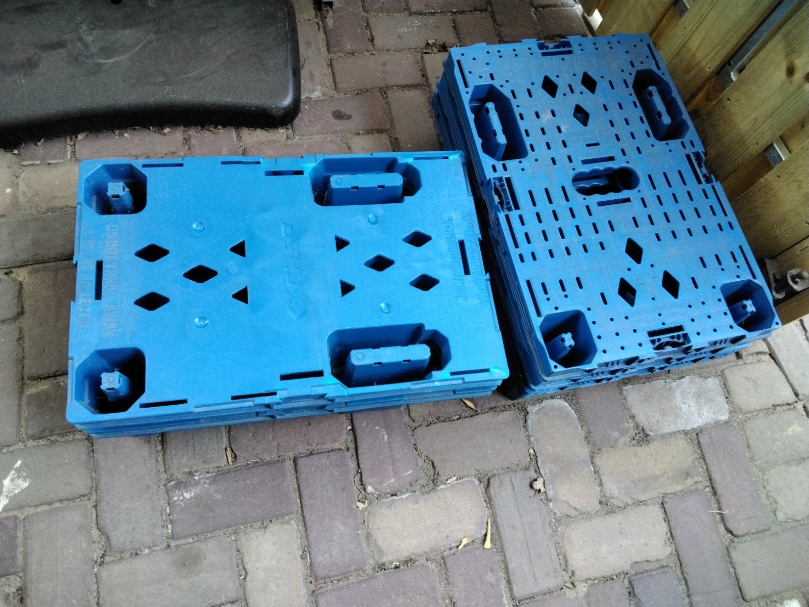 5 stuks kunststof pallets vlonders 60x40cm samen €10,00, Ophalen, Kunststof