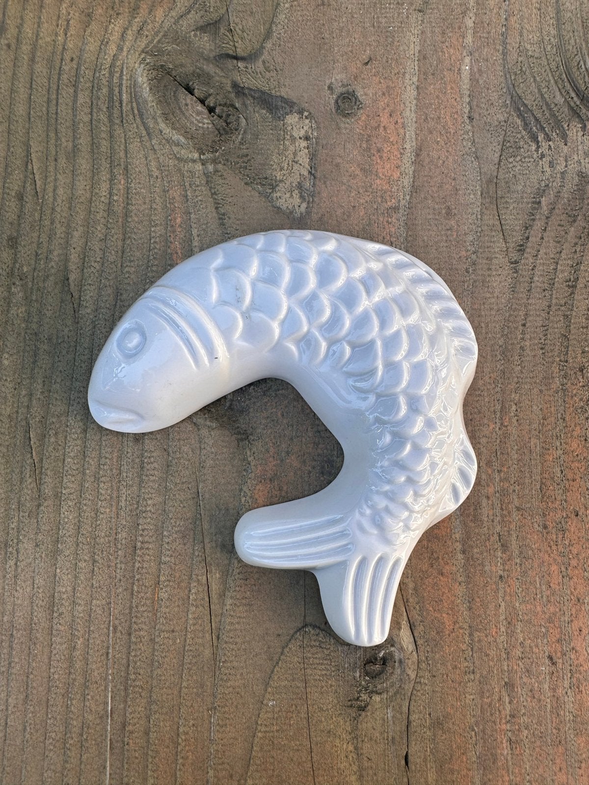 Witte keramische vis decoratie bakvorm, Ophalen of Verzenden
