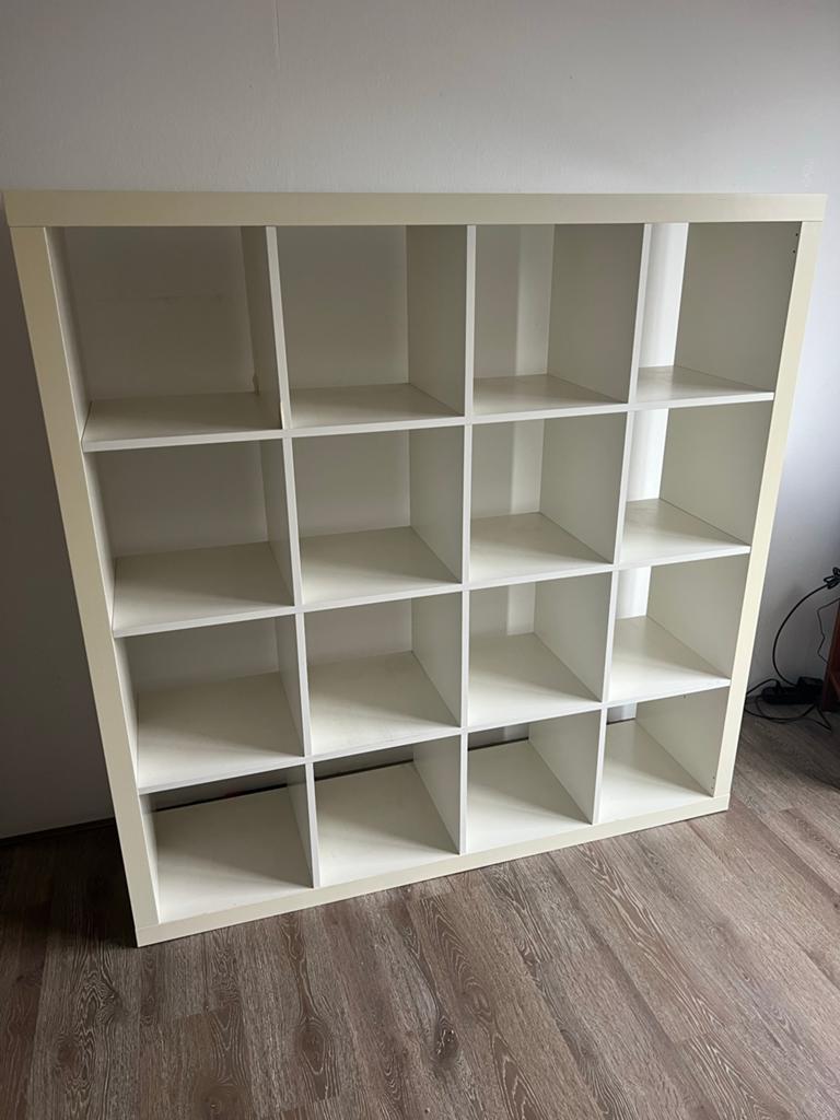 IKEA Kallax Kast 4x4 Vakken - Crème/Wit, Ophalen, Zo goed als nieuw
