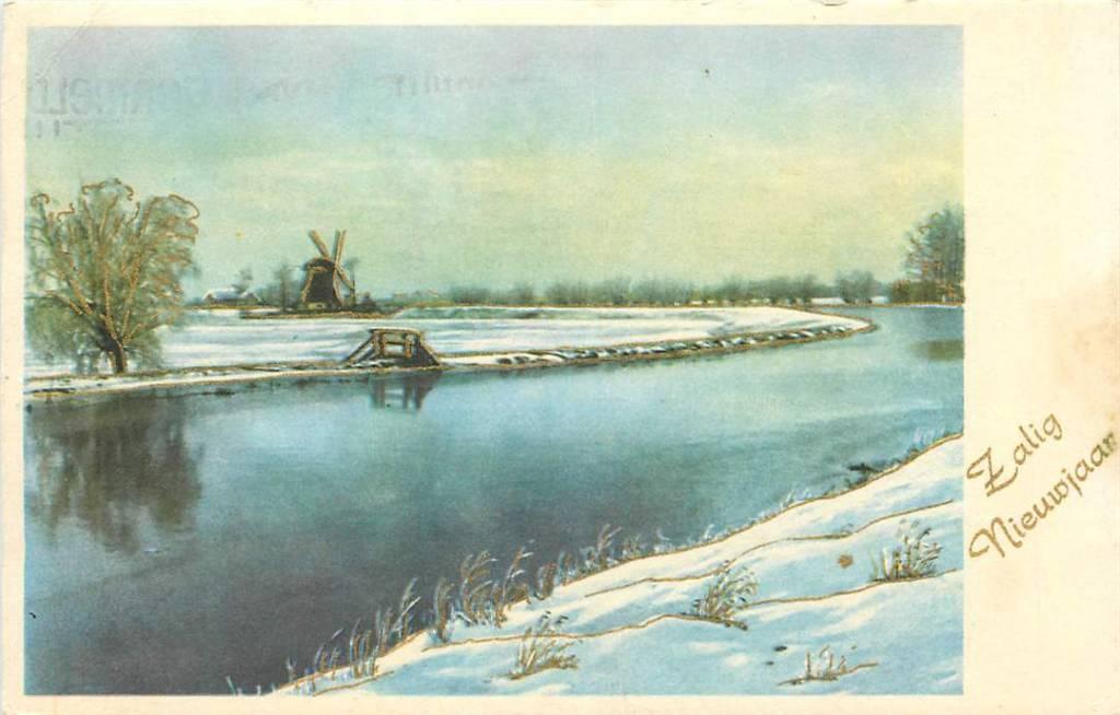 381-410-005 Zalig Nieuwjaar, Verzenden, Voor 1920