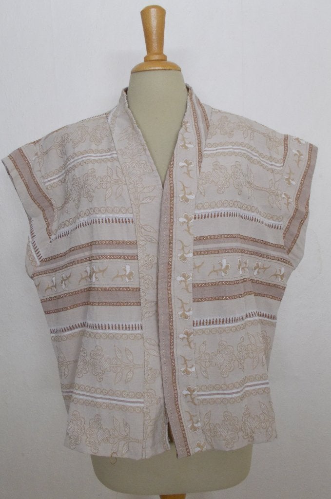 Ibiza/folklore bruintinten gilet van Wauw! XL, Bruin, Verzenden, Maat 46/48 (XL) of groter, Nieuw