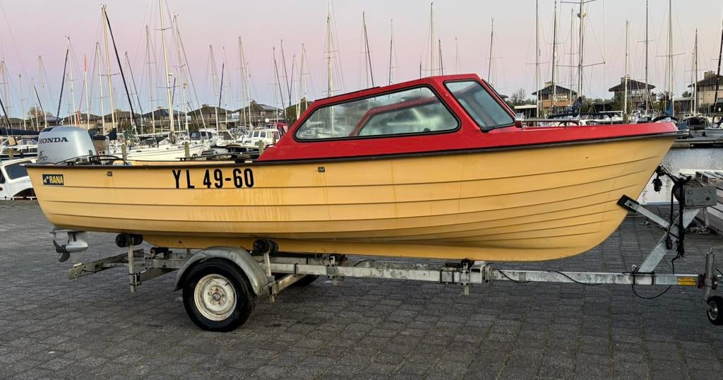 Rana 17 met trailer en Honda 50pk 4takt, Watersport en Boten, Motorboten en Motorjachten, Ophalen of Verzenden, Gebruikt