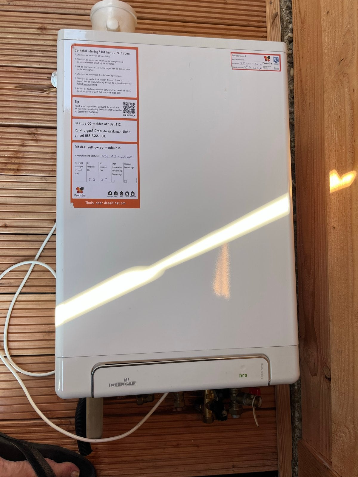 Intergas Kombi HRE 28/24 A CV-ketel, Gebruikt, Hoog rendement (Hr), Cv-ketel of Combi-ketel, Ophalen of Verzenden