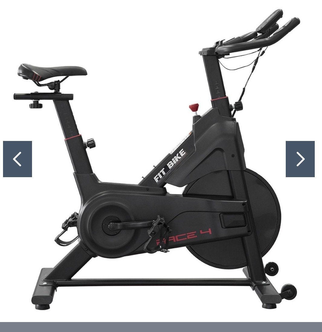 Fit Bike Race 4 Spinningfiets met zwarte sportmat, Ophalen, Spinningfiets, Zo goed als nieuw, Metaal