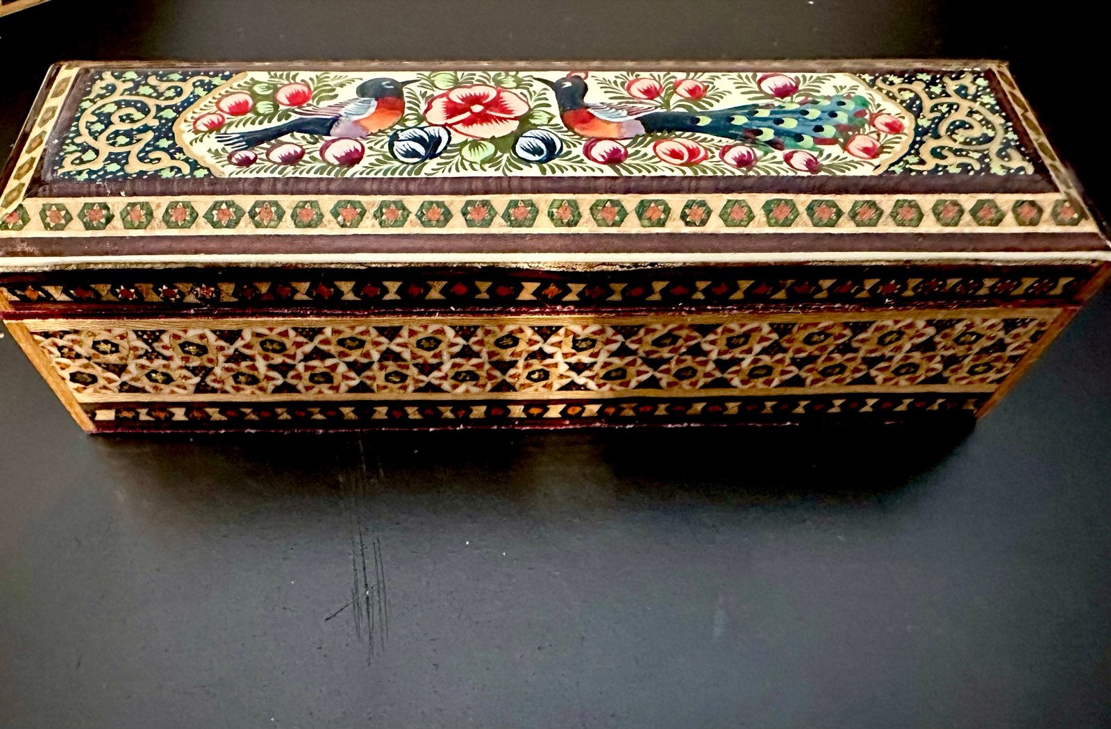 Prachtige Antieke/Vintage Perzische Khatam Qalamdan, Ophalen of Verzenden