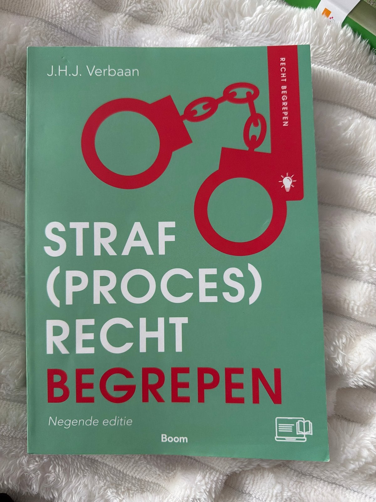 Straf(proces)recht Begrepen - J.H.J. Verbaan (9e editie), Boeken, Ophalen of Verzenden, Gamma, Zo goed als nieuw, HBO