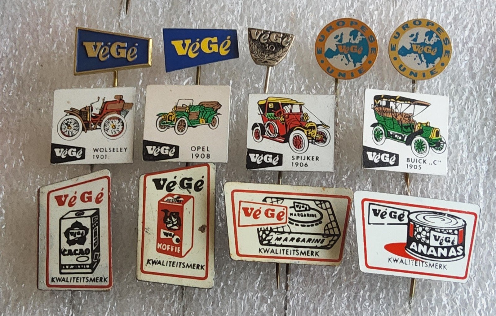 13 Vintage VéGé Speldjes - Auto's, Producten & Europa, Ophalen of Verzenden, Gebruikt, Overige onderwerpen, Speldje of Pin