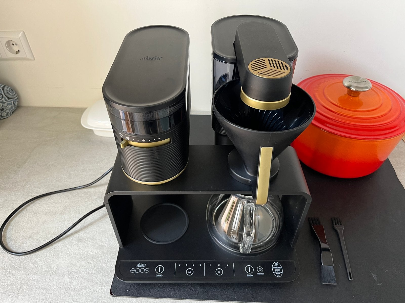 Refurbished Melitta EPOS, Afneembaar waterreservoir, 4 tot 10 kopjes, Koffiemachine, Refurbished