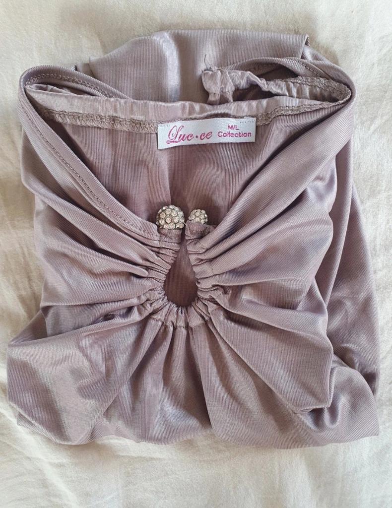 Luc-ce Strapless Top M/L taupe, Maat 38/40 (M), Luc-ce, Nieuw, Ophalen of Verzenden