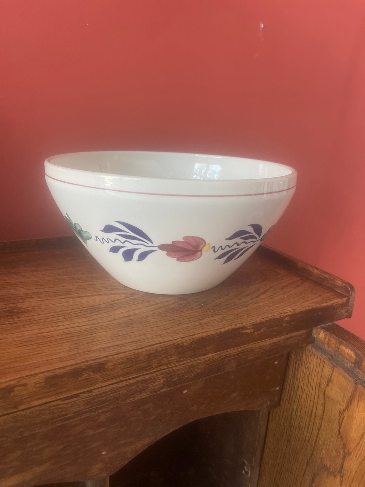 Vintage Boch Frères Keramis kom met bloemmotief, Ophalen