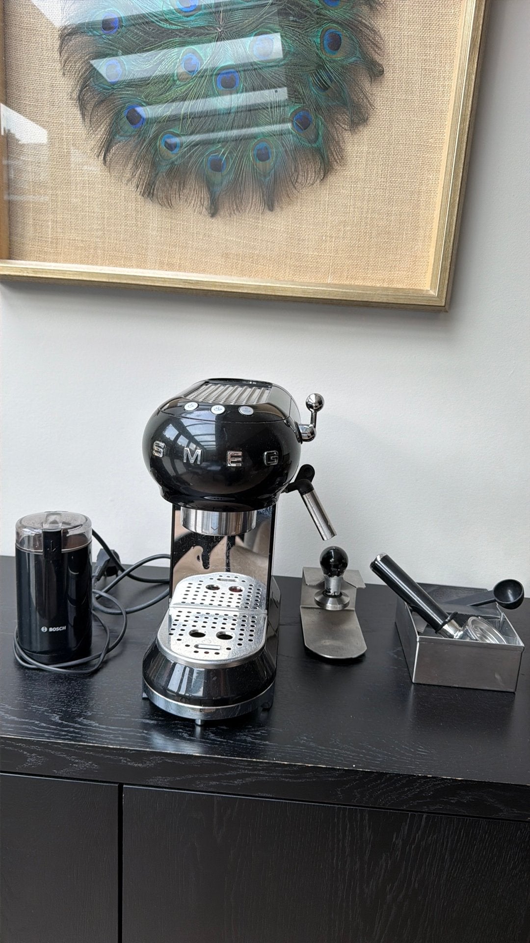 Smeg koffiezetapparaat koffie, Witgoed en Apparatuur, Koffiezetapparaten, 10 kopjes of meer, Ophalen, Zo goed als nieuw, Koffiemachine