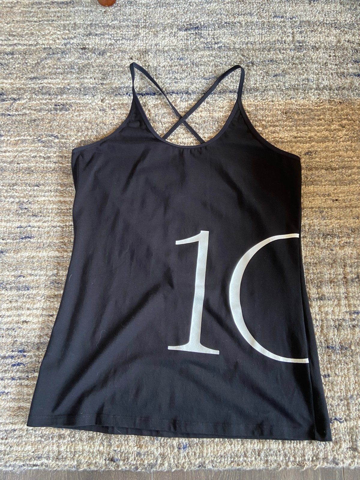 10DAYS Zwarte Top met Grote '10' Print - Maat XL, Zwart, Maat 46/48 (XL) of groter, Ophalen of Verzenden, Zo goed als nieuw