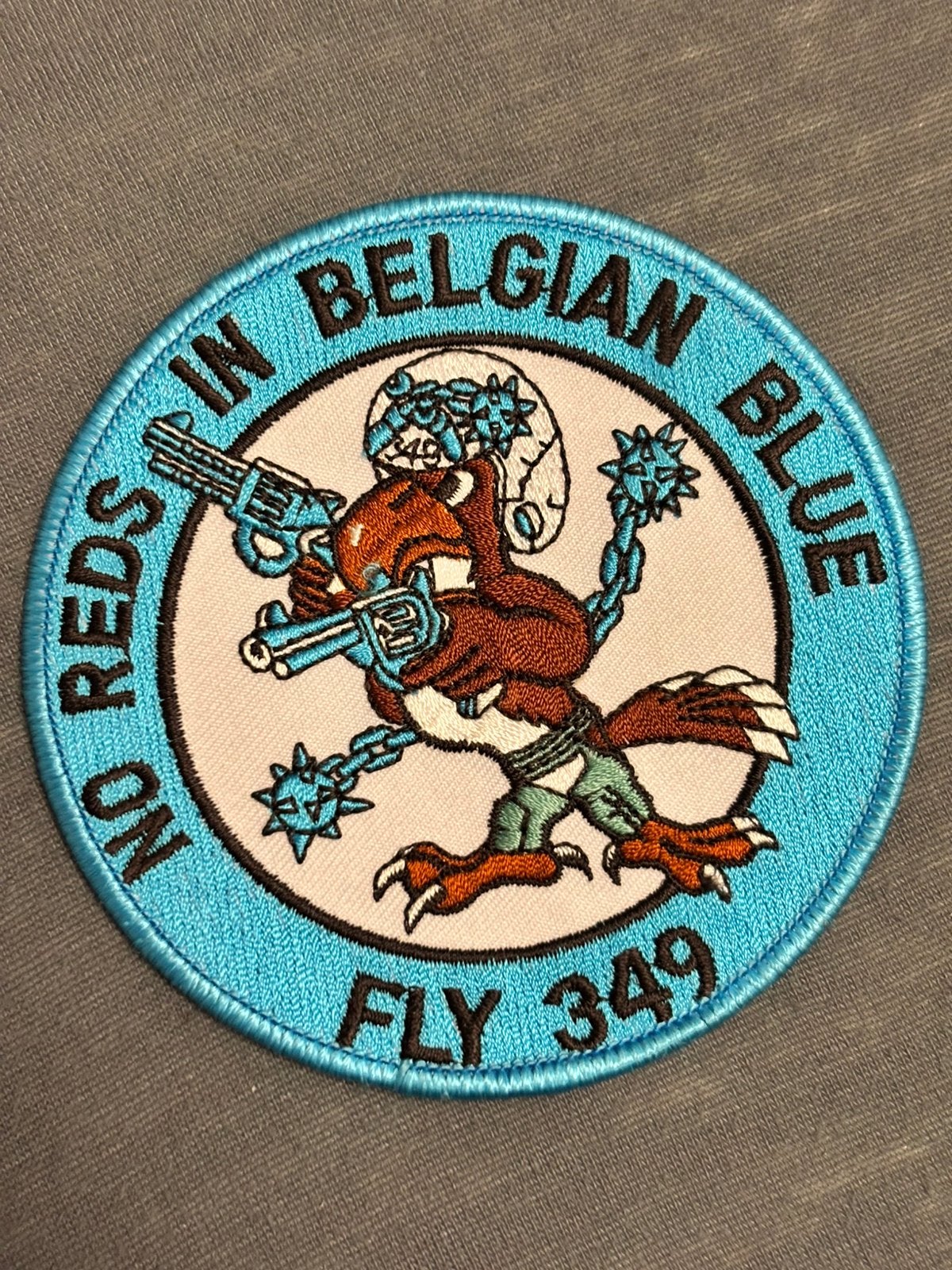 Embleem F-16 BAF 349 SQN, Verzamelen, Verzenden, Luchtmacht, Overige gebieden, Embleem of Badge