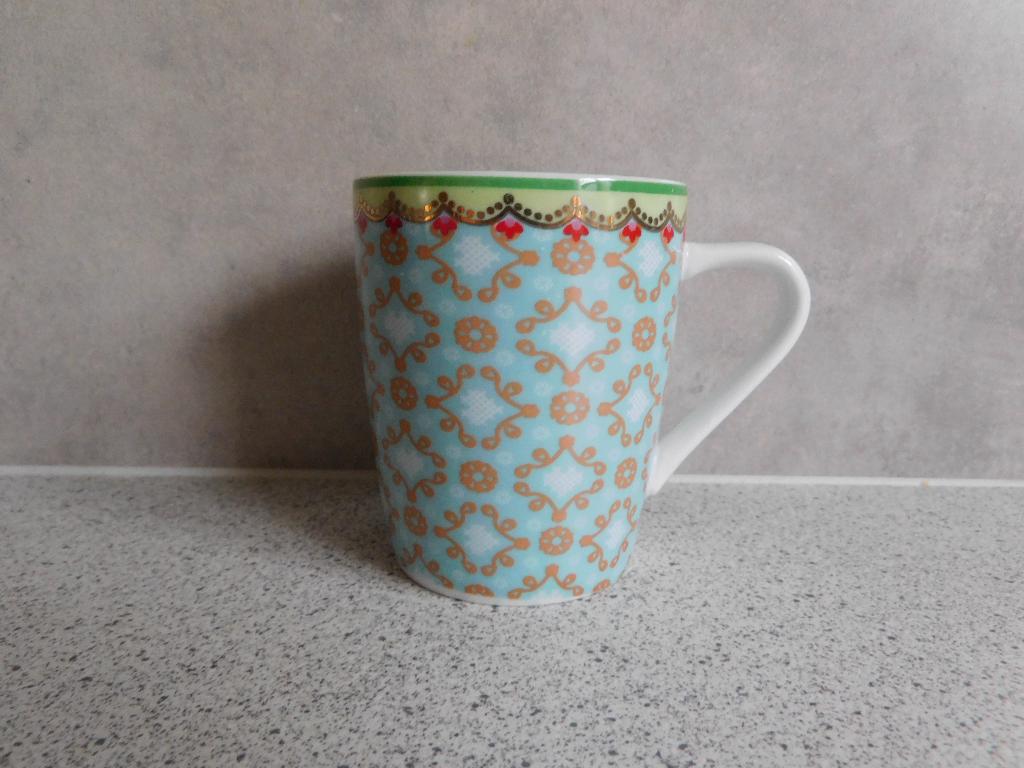 Senseo mok Blauw Goud randje Albert Heijn, Ophalen of Verzenden, Zo goed als nieuw, Overige stijlen, Kop(pen) en/of Schotel(s)
