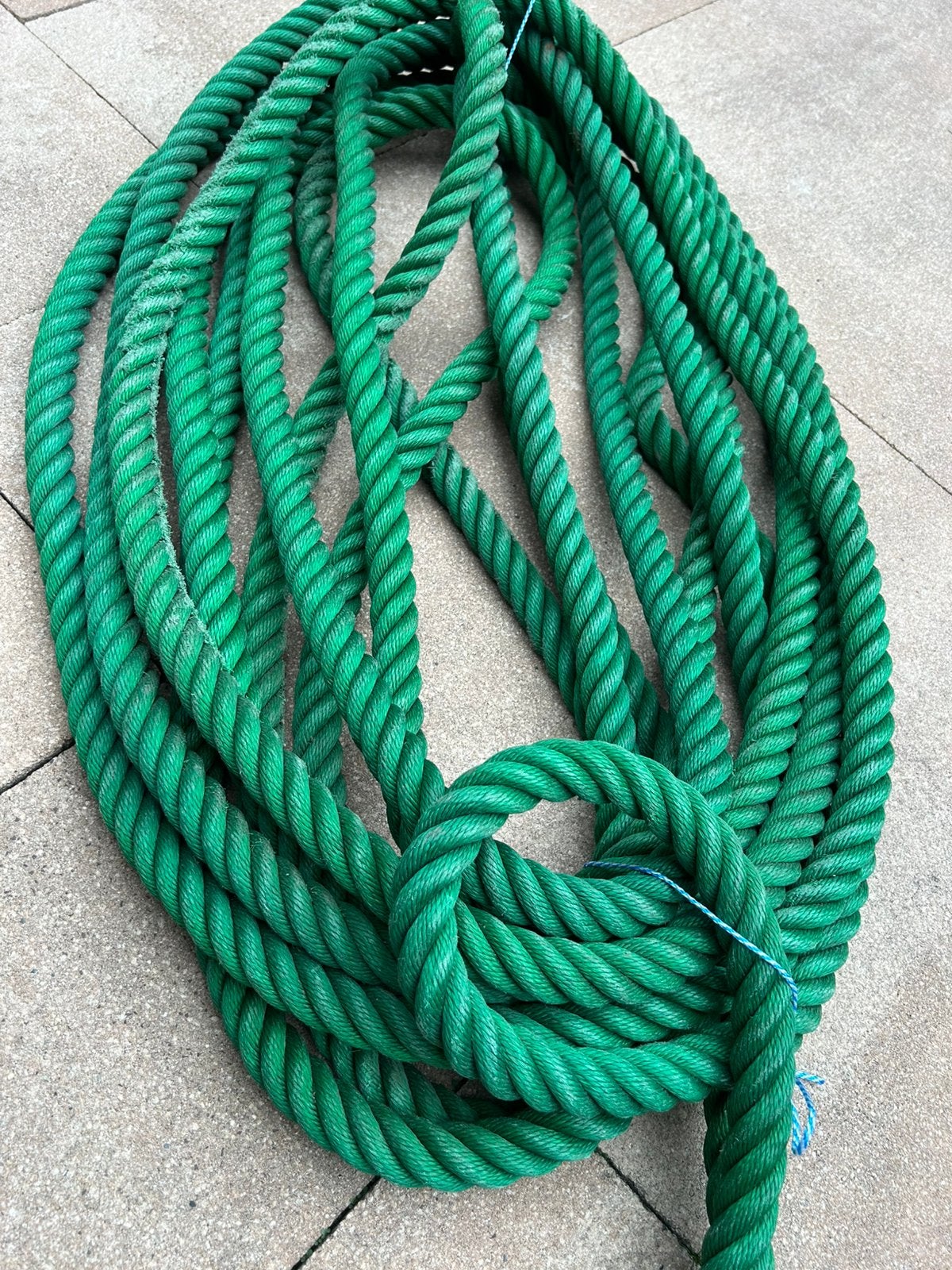 Scheepstouw 3 cm dik groen 21,15m1, Sport en Fitness, Ophalen of Verzenden, Zo goed als nieuw, Klimsport-accessoire