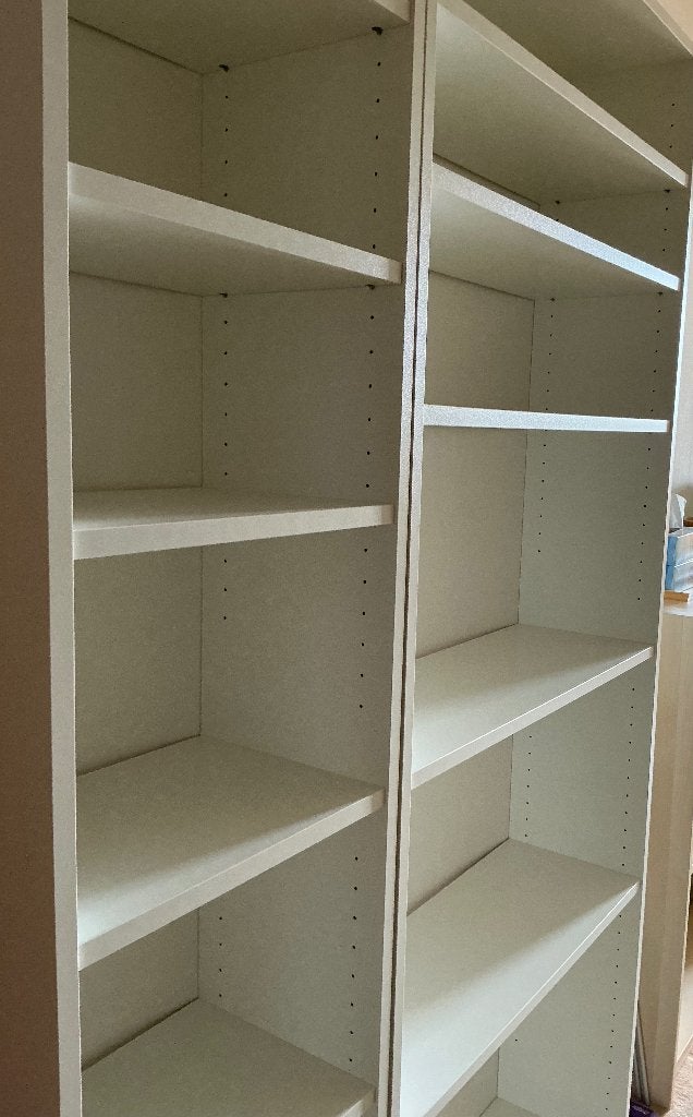 Twee boekenkasten Billy van IKEA, wit, 1x 80 + 1x 40 breed., Ophalen, Met plank(en), 200 cm of meer, 50 tot 100 cm