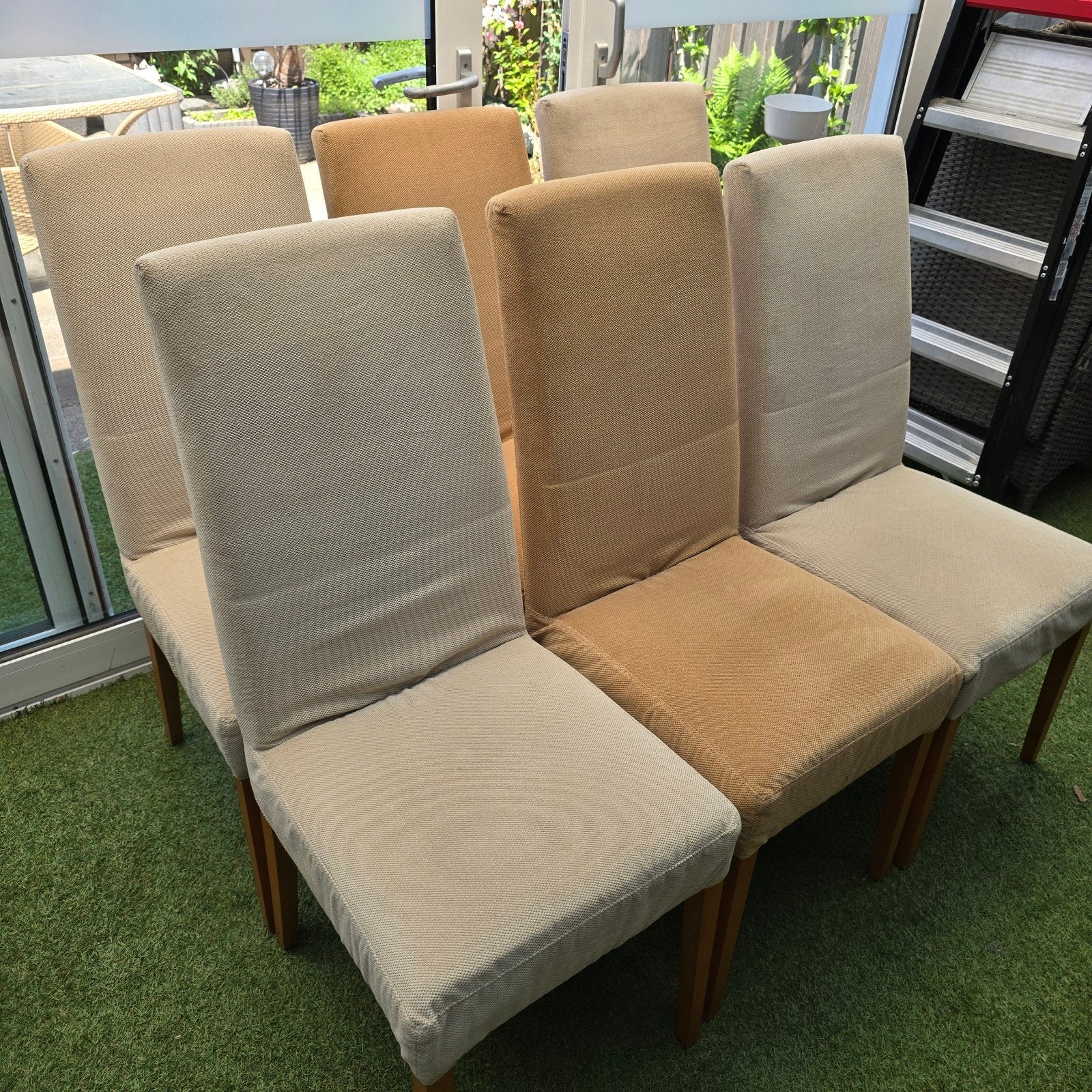 gratis 6 stoelen, Ophalen, Gebruikt, Overige kleuren, Stof