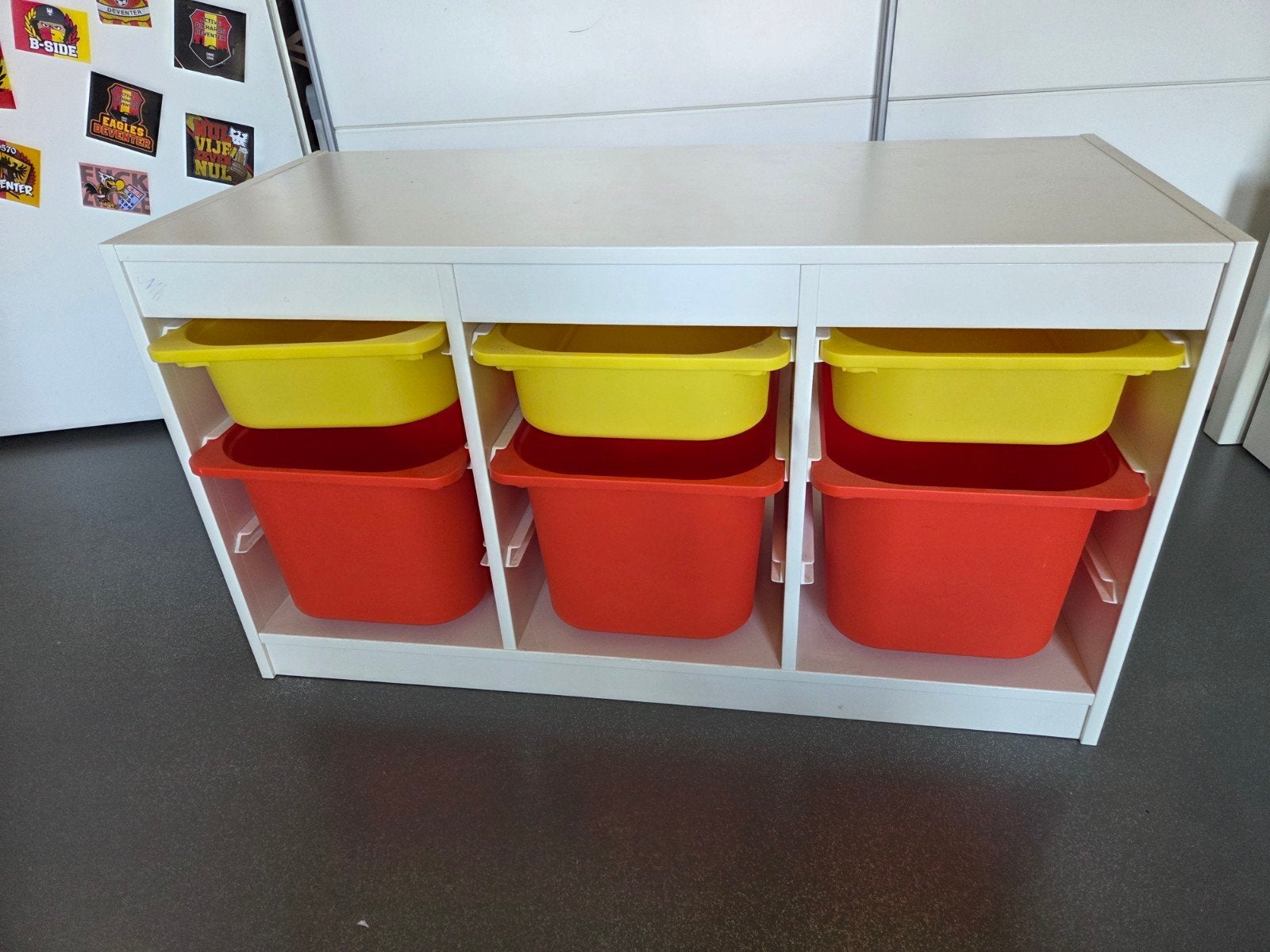 Ikea Trofast opbergkast met rood gele bakken, Ophalen of Verzenden, 50 tot 70 cm, 105 cm of meer