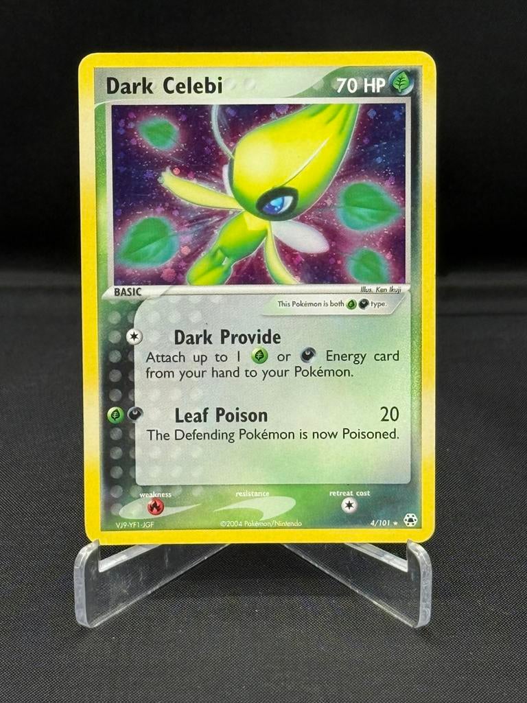Dark Celebi 4/101 Holo ~ EX Hidden Legends, Ophalen of Verzenden, Gebruikt, Losse kaart