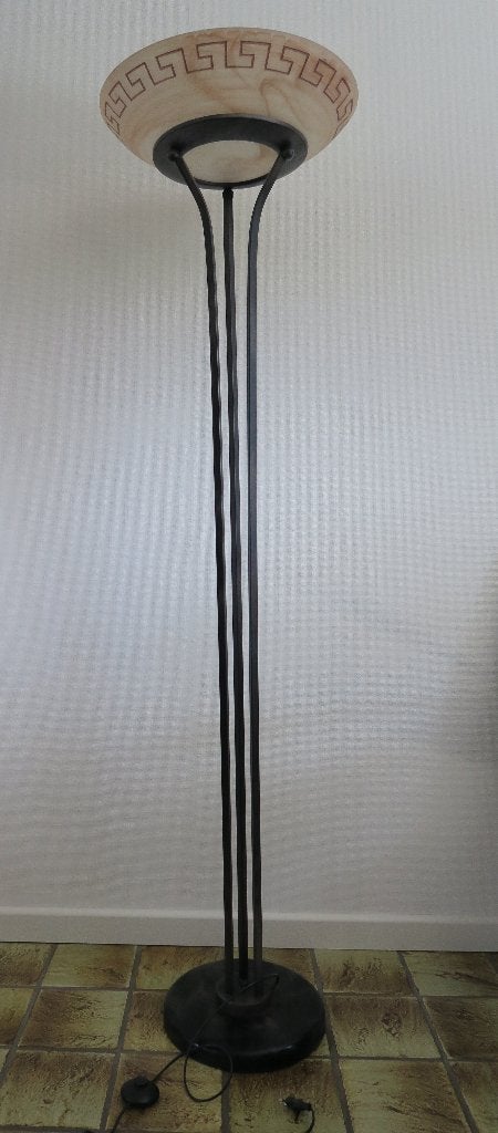 staande schemerlamp in Art Deco style, Ophalen, Gebruikt, Glas