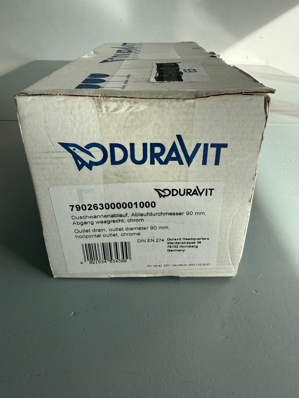Duravit Douchebaksifon 90mm Chroom - Nieuw, Ophalen of Verzenden, Nieuw, Chroom, Douche