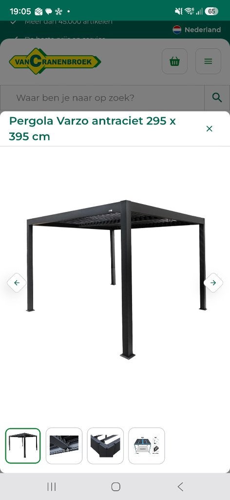 Pergola 3 x 4 meter aluminium materiaal, nog nieuw!!, Tuin en Terras, Overkappingen, Ophalen, Nieuw, Veranda