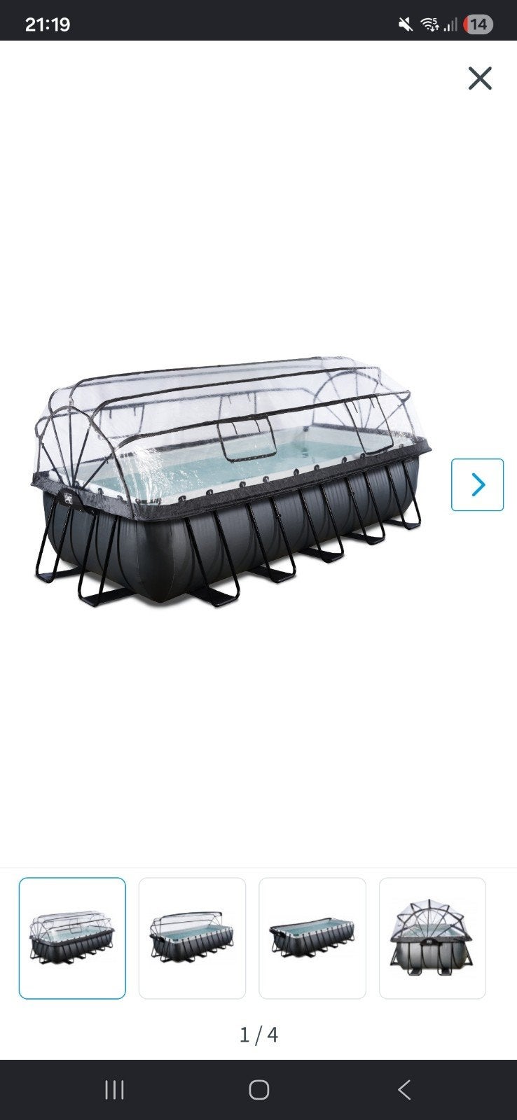 EXIT zwembad met overkapping en trap, Tuin en Terras, Zwembad-toebehoren, Ophalen, Zo goed als nieuw, Afdekzeil