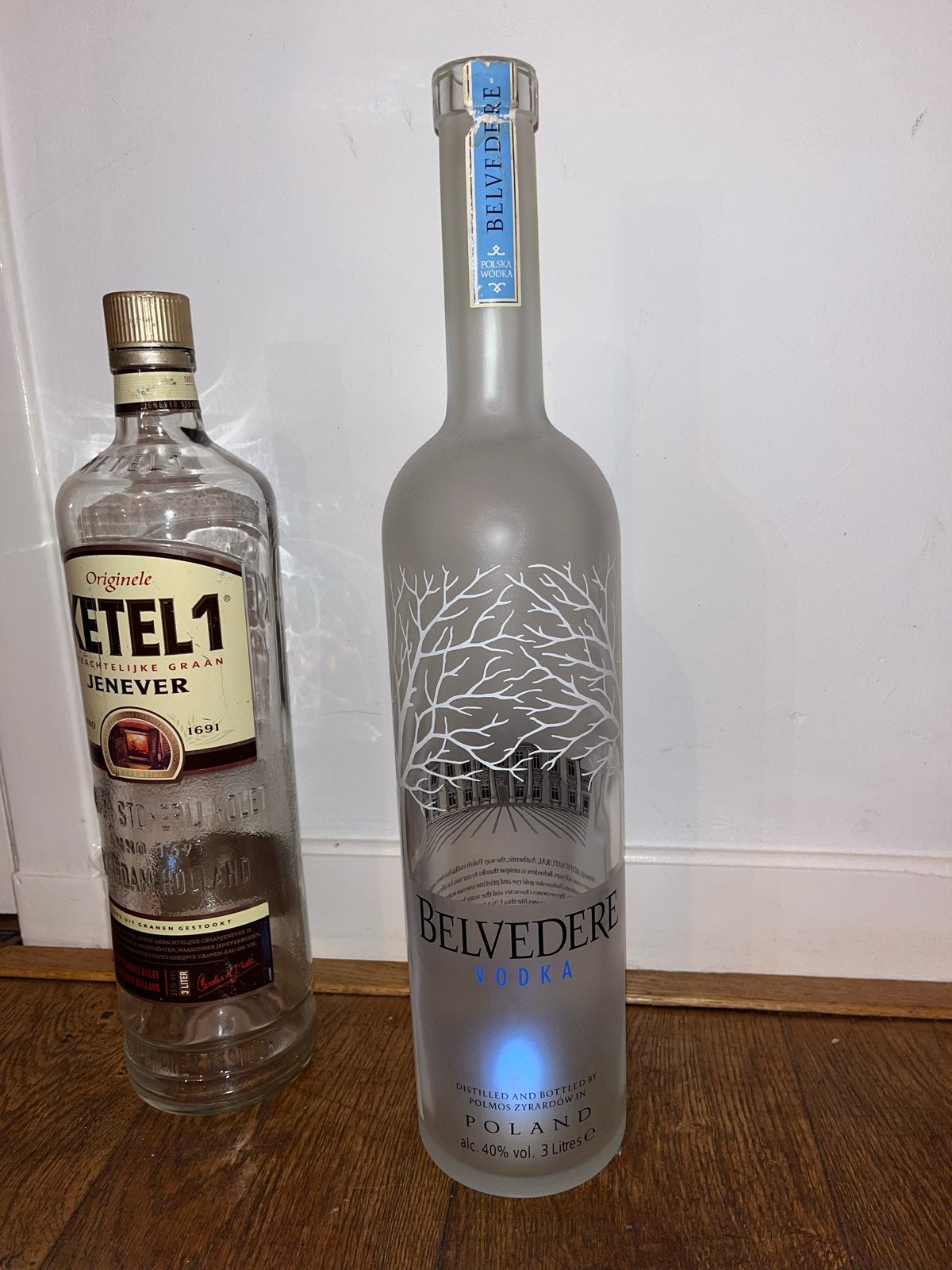 3L flessen (leeg!) Ketel 1 & Belverdere, Ophalen, Gebruikt