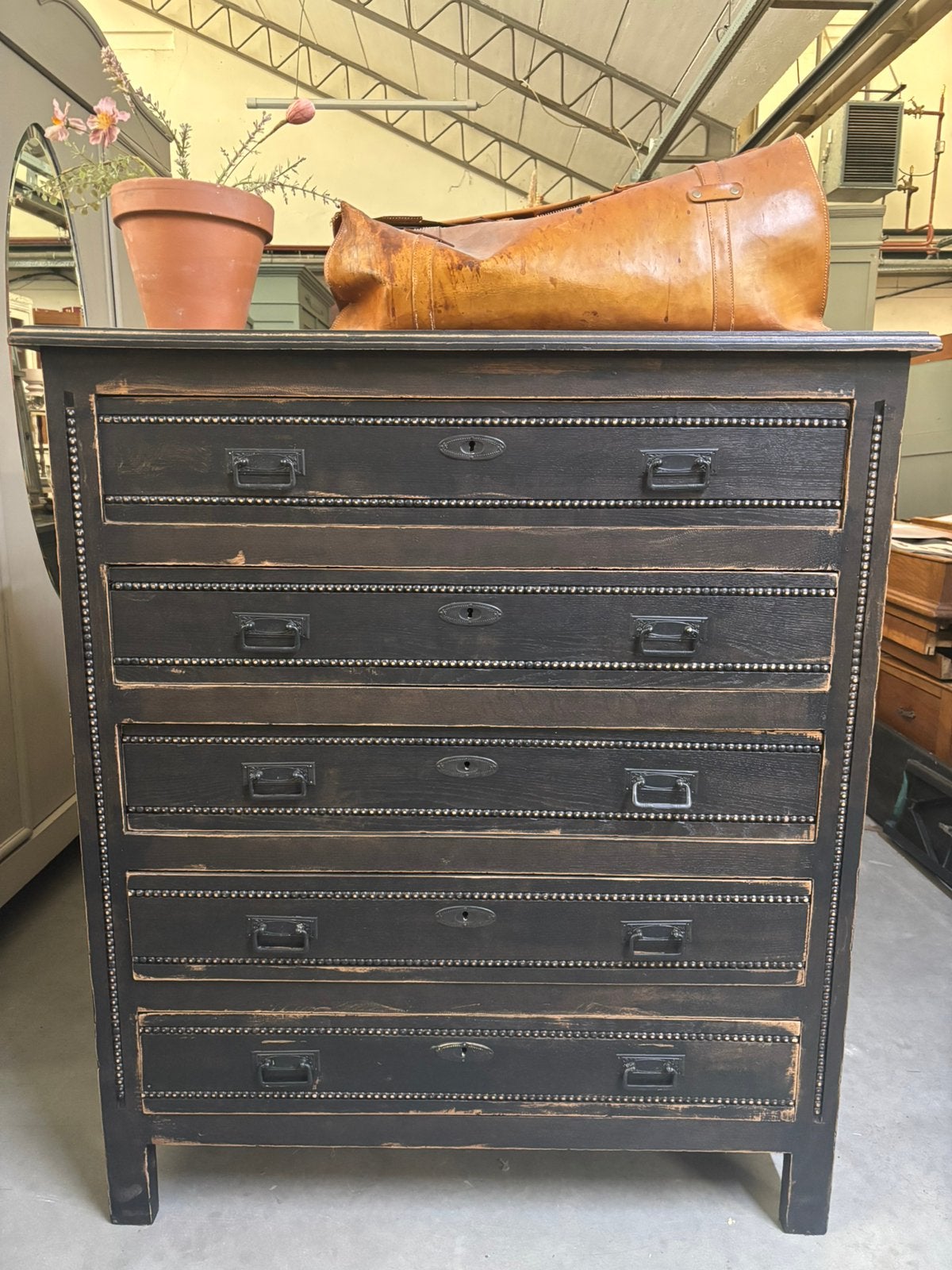 Brocante ladekast, Huis en Inrichting, Kasten | Ladekasten, Studio Larilo, 100 tot 150 cm, 5 laden of meer, 100 tot 150 cm