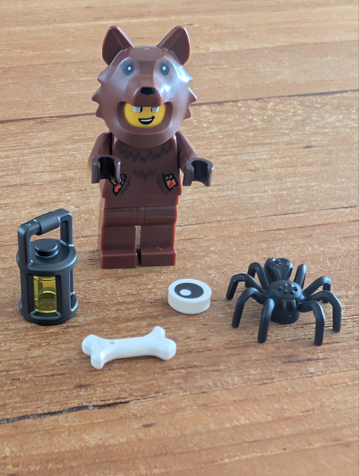 Lego Minifigures wolf kostuum met accessoires, Lego, Ophalen of Verzenden, Zo goed als nieuw, Minifiguur