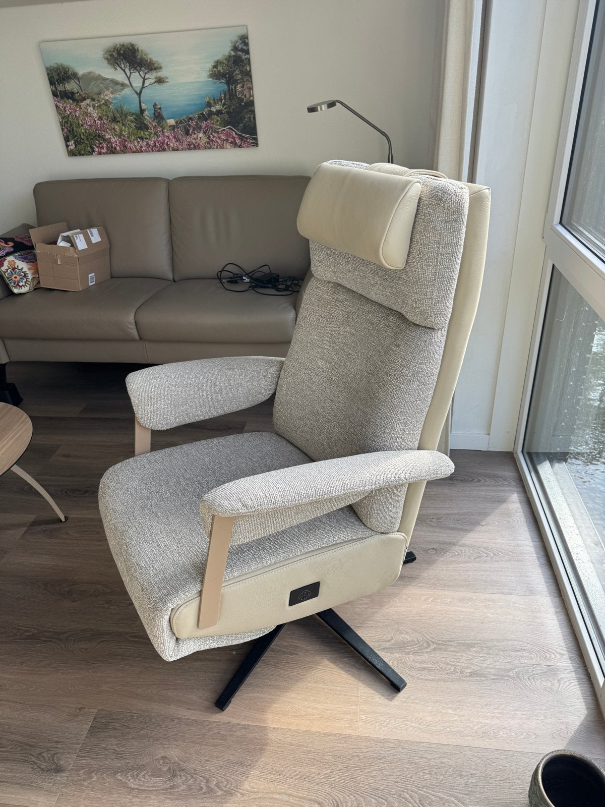 Prominent Sta-op fauteuil Civitella - 3 motoren, accu, Huis en Inrichting, Overige kleuren, Nieuw, Ophalen of Verzenden, Eén