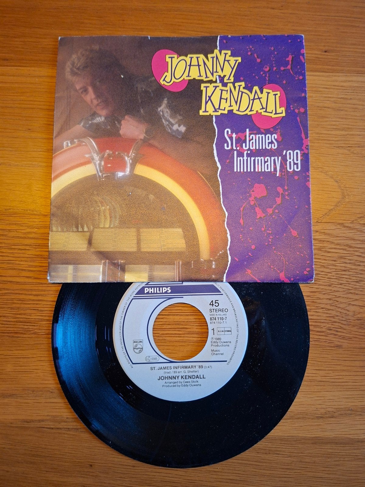 Johnny Kendall - St. James Infirmary '89 (Vinyl Single), Gebruikt, 7 inch, Ophalen of Verzenden, Pop