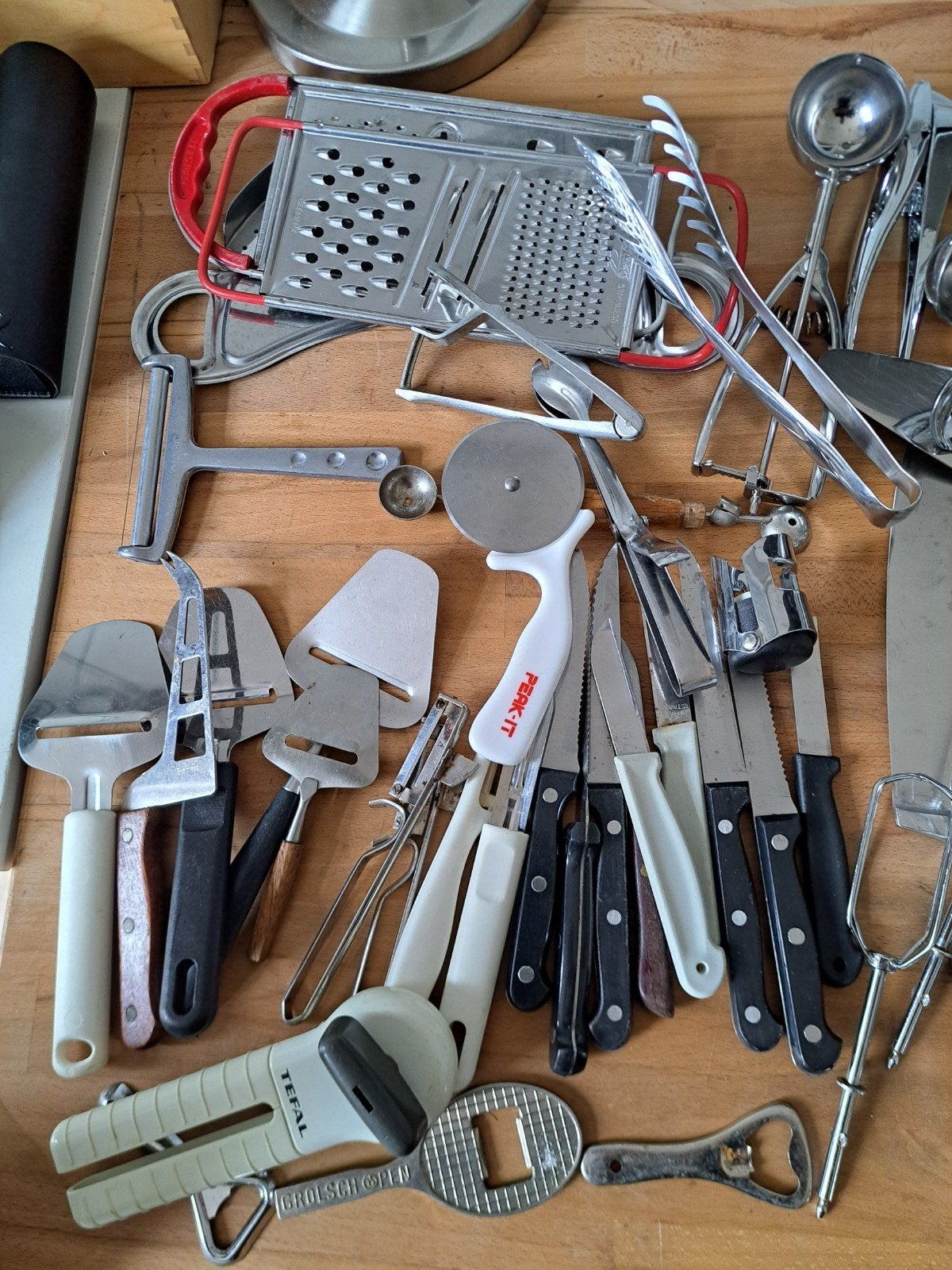 heel veel bestek 1 koop, Ophalen, Zo goed als nieuw, Rvs of Chroom, Los bestek