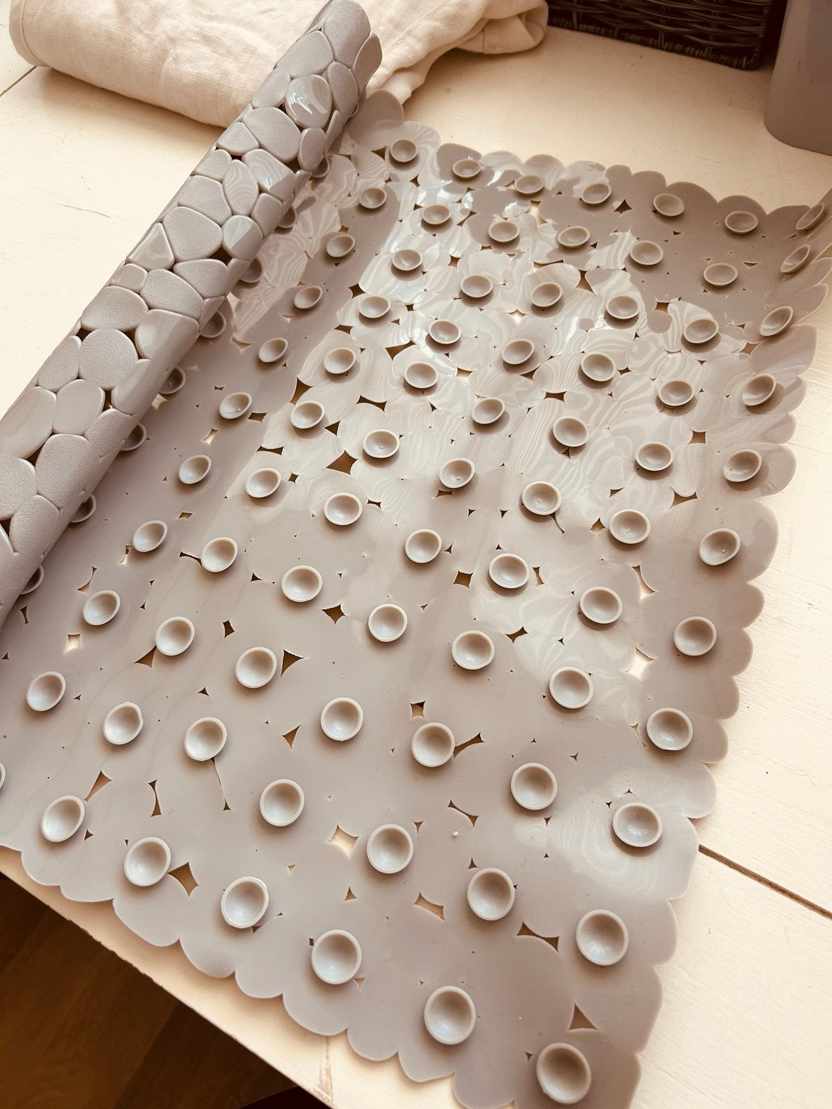 Antislip badmat kiezelpatroon grijs, Huis en Inrichting, Badkamer | Badtextiel en Accessoires, Ophalen of Verzenden, Gebruikt