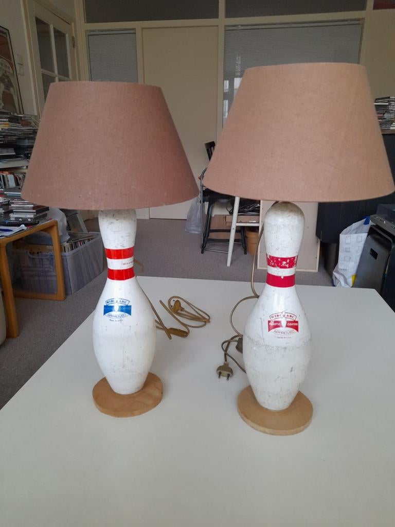 Unieke AMF bowlen kegel lampen - zeer nette staat, Ophalen, Zo goed als nieuw, 50 tot 75 cm