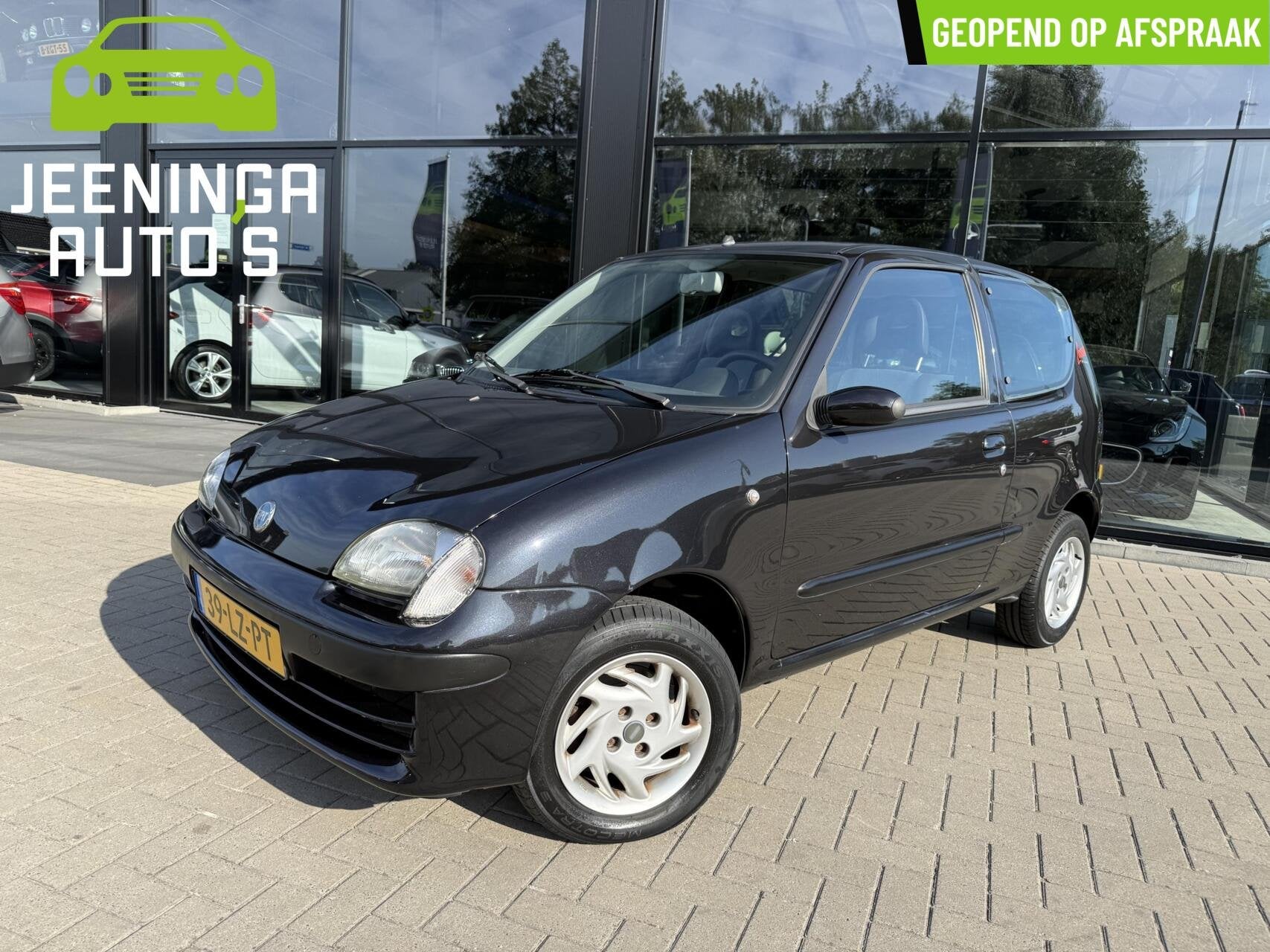 Fiat Seicento 1.1|ElektrischeRamen |NAP|Stuurbekrachtiging, Voorwielaandrijving, Stof, Zwart, Origineel Nederlands