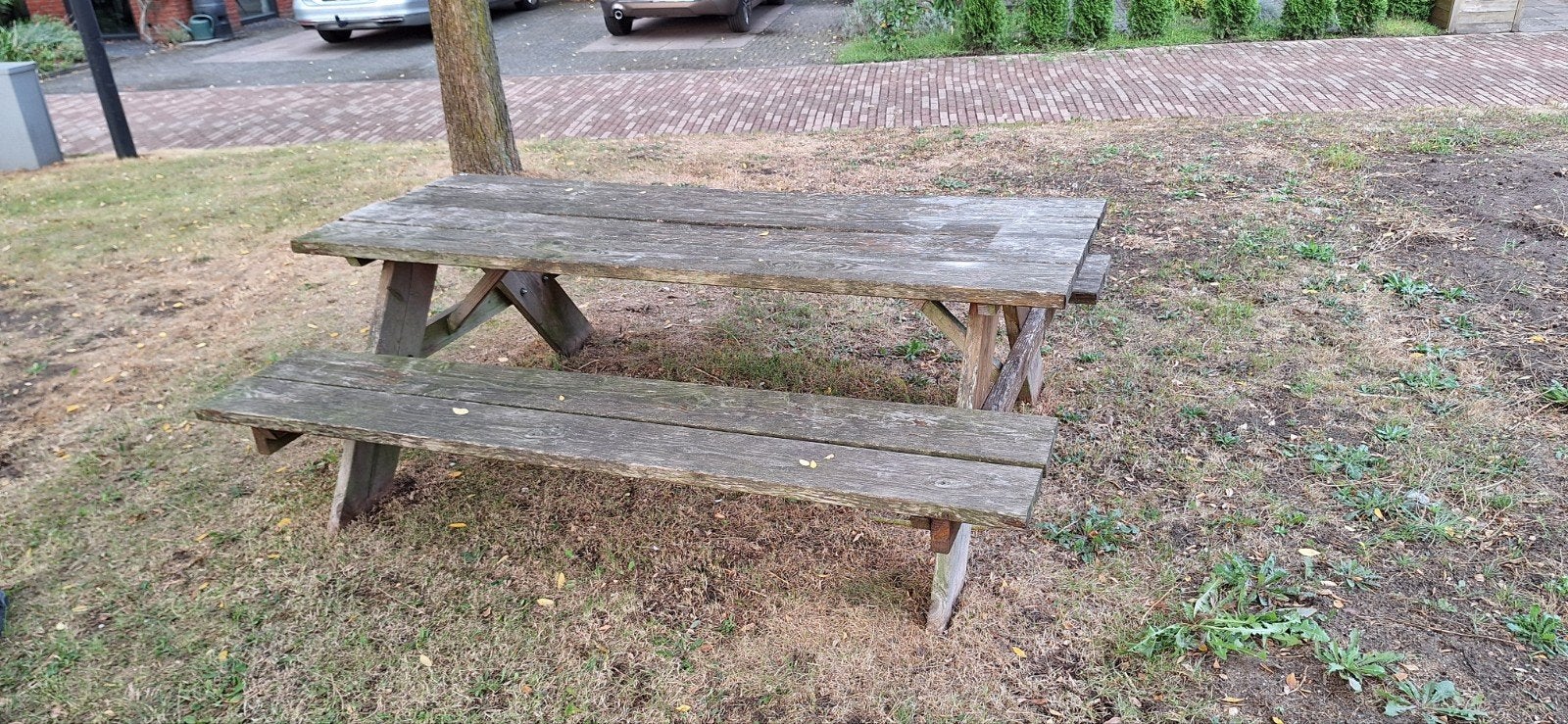 Houten picknicktafel, Tuin en Terras, Picknicktafels, Ophalen, Gebruikt, Rechthoekig, Hout
