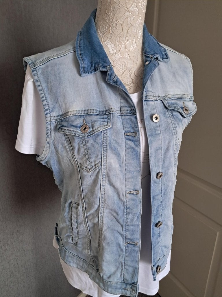 Bodywarmer Gilet Place du jour  : Blauw Maat : 44 Stretch, Blauw, Maat 42/44 (L), Nieuw, Ophalen of Verzenden