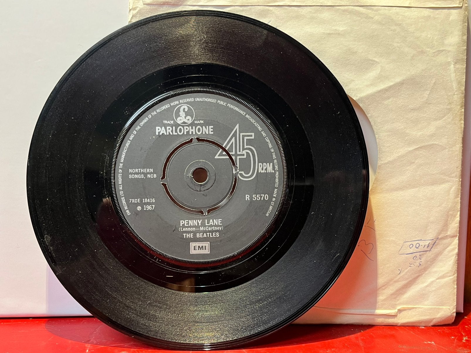 The beatles strawberry fields forever, Gebruikt, 7 inch, Ophalen of Verzenden, Pop