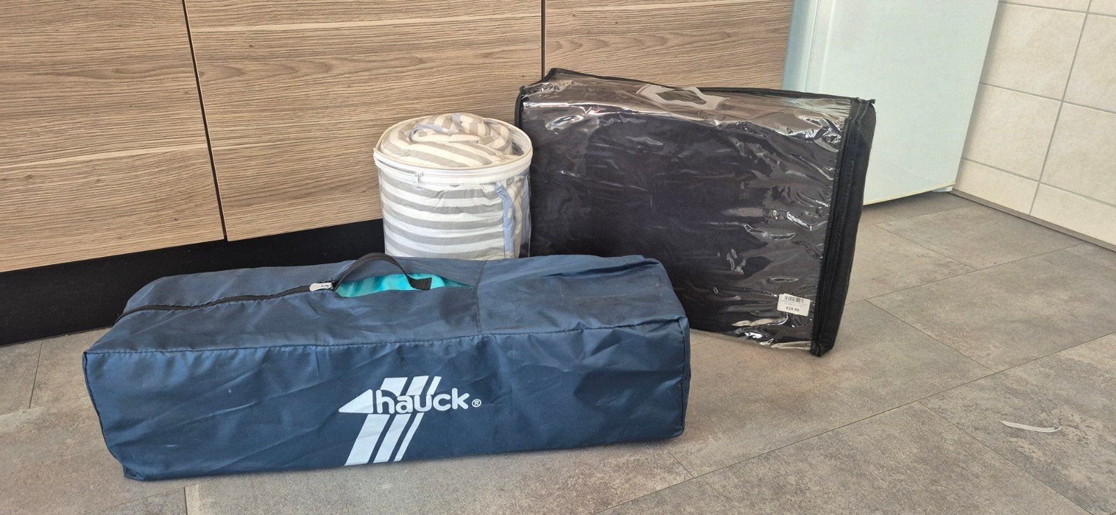 Hauck campingbedje Dream n Play met matras en slaapzak, Ophalen, Nieuw, Reisbedje