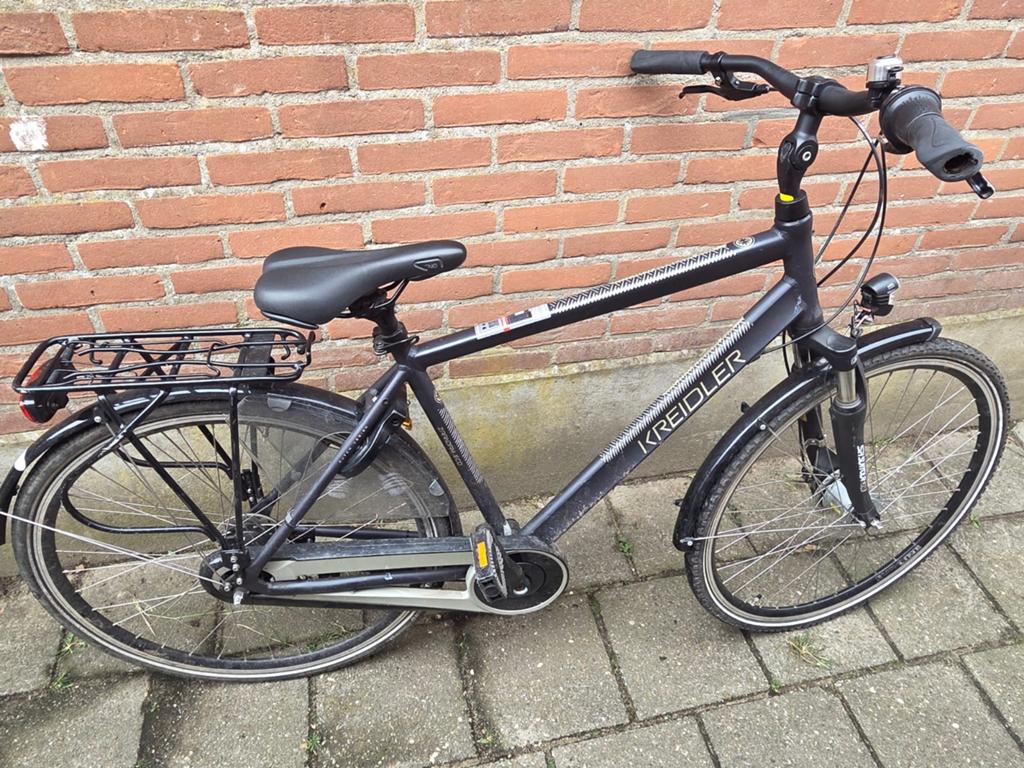 Kreidler herenfiets - 2 jaar oud, zo goed als nieuw, Velgrem, Versnellingen, Zo goed als nieuw, 57 tot 61 cm