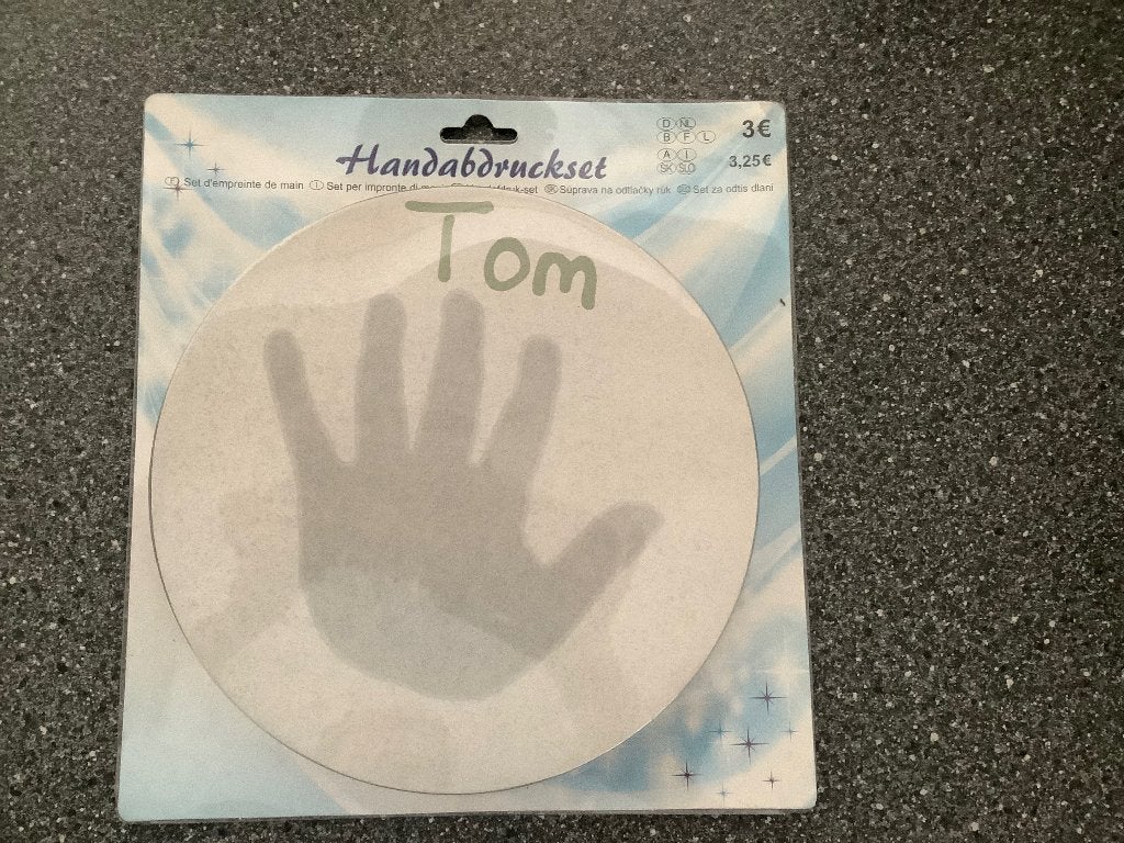 Ronde 21cm set voor Voet / Handafdruk gipsafdrukken, Ophalen of Verzenden, Nieuw