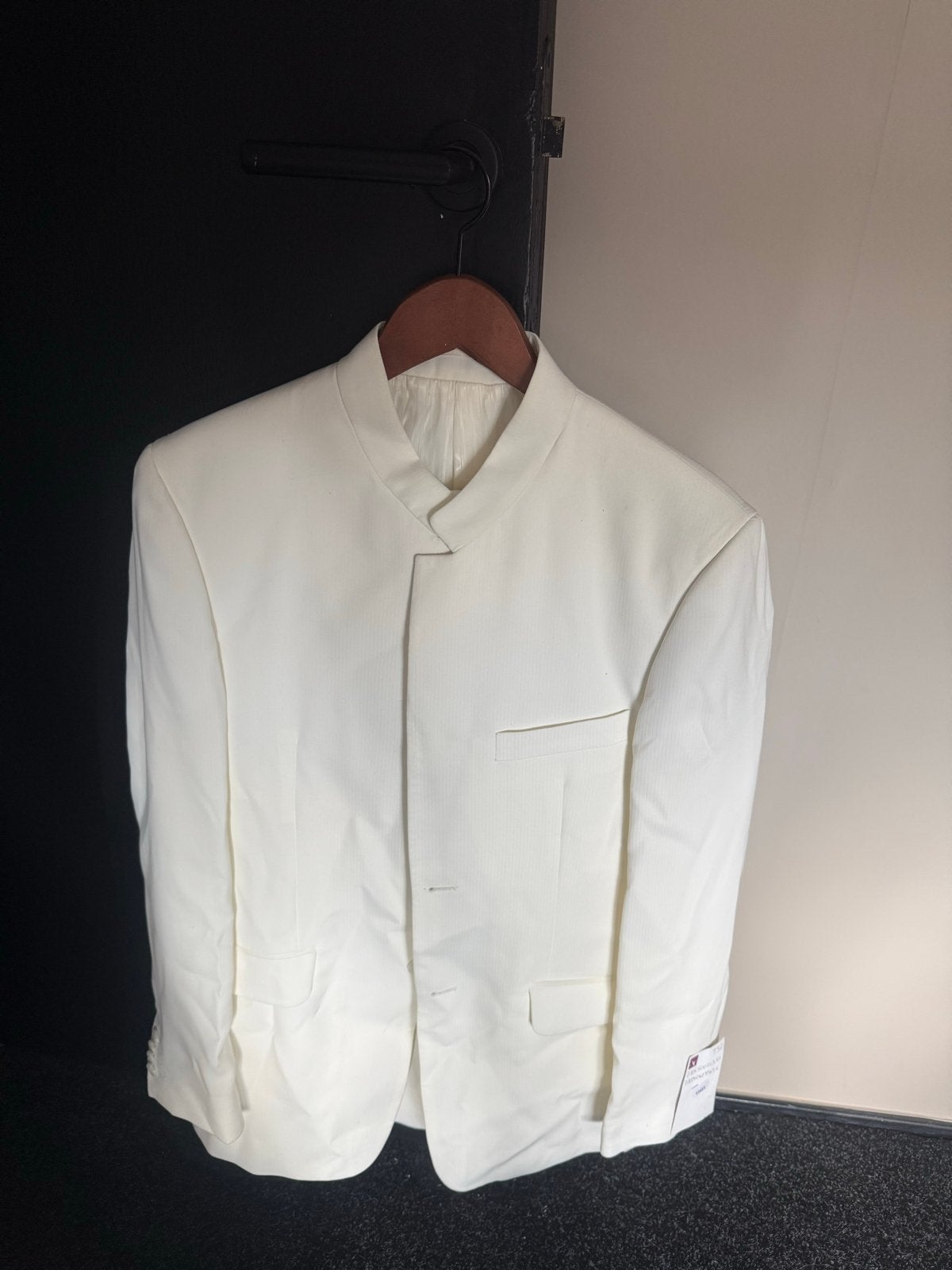Trouwpak Maat L met Broek - Wit/Ivoor, Ophalen of Verzenden, Zo goed als nieuw, Wit, Ivoor of Crème, Trouwpak