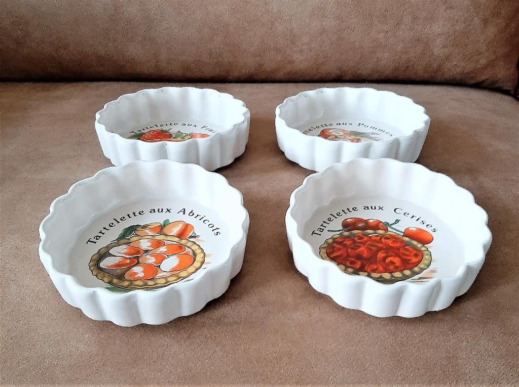 4 nieuwe Franse taartvormpjes /taartschaaltjes ø13 cm, Ophalen, Nieuw, Taarten, Bakvorm