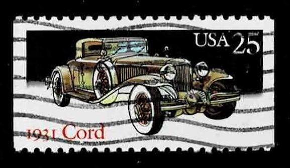 postzegel 1824 USA auto Cord 1931, Ophalen of Verzenden, Gestempeld, Noord-Amerika
