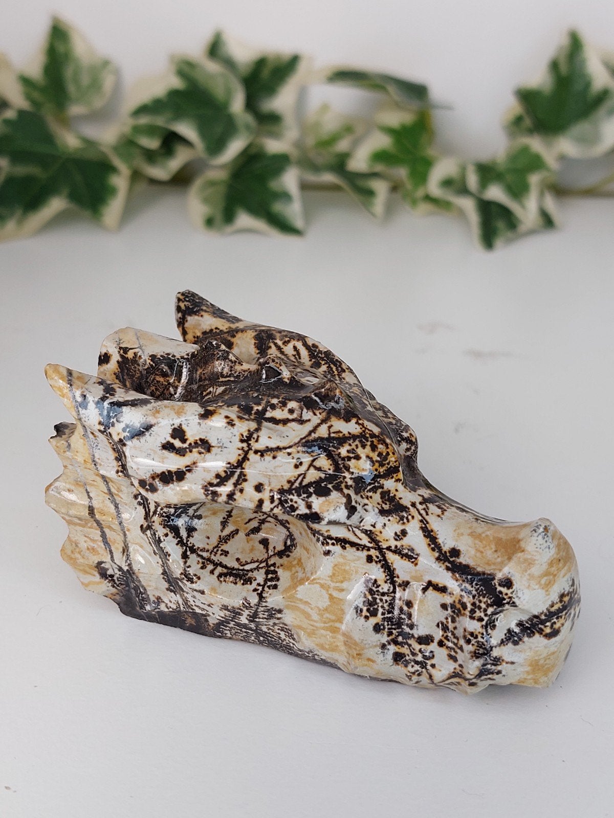 Dendriet jaspis draak 2, Ophalen of Verzenden, Mineraal