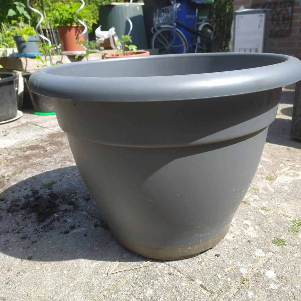 Grote bloempot, Ophalen, Rond, Kunststof